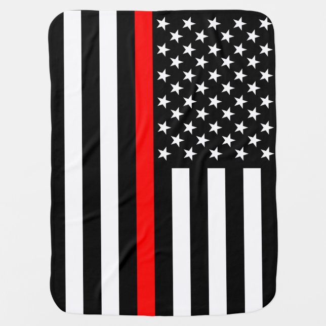 The American Thin Red Line Symbol Swaddle Blanket (Front)