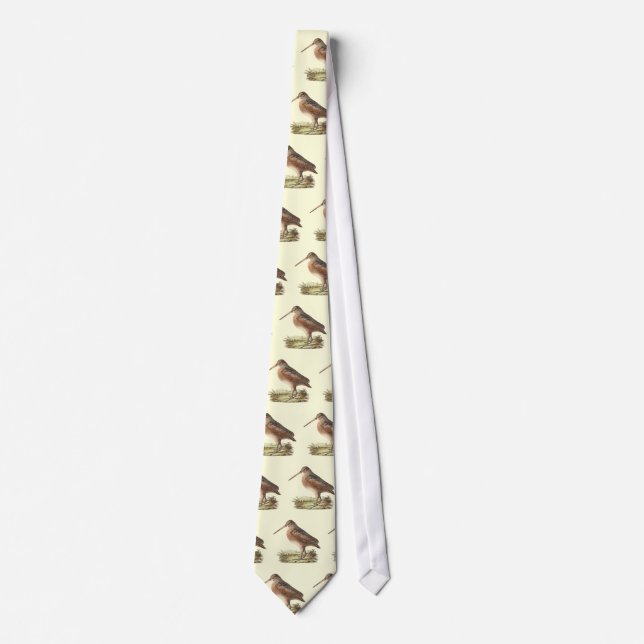 The American Woodcock (Rusticola minor) NY Bird Neck Tie (Front)