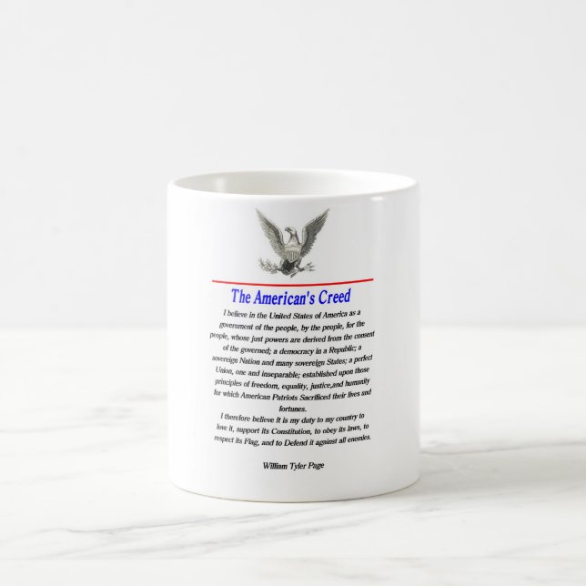 The American's Creed Coffee Mug (Center)