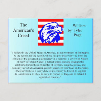 The American's Creed Postcard