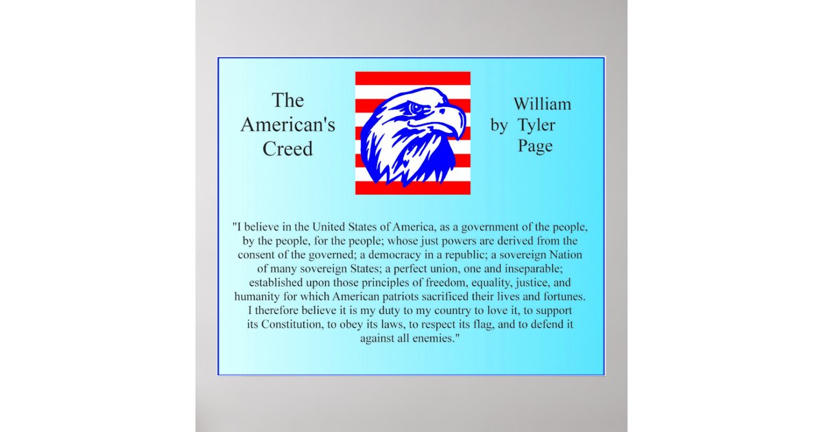 the american 39 s creed poster zazzle com how to design my own wedding invitations