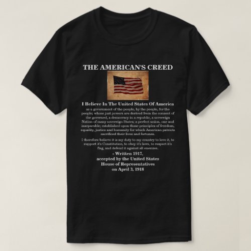 THE AMERICANS CREED T_Shirt