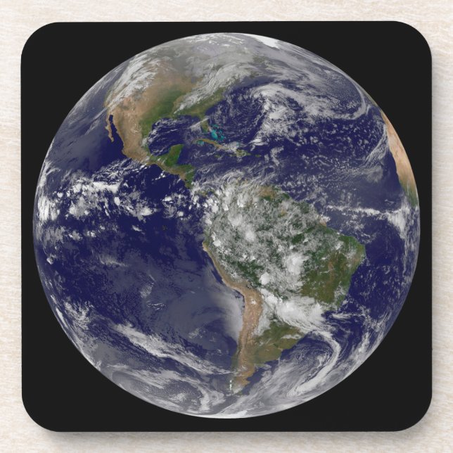 The Americas On Earth Day. Beverage Coaster (Front)