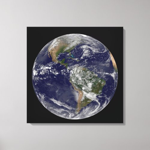 The Americas On Earth Day Canvas Print