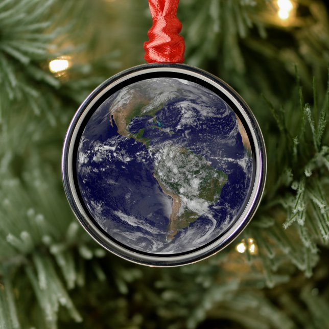 The Americas On Earth Day. Metal Ornament (Tree)