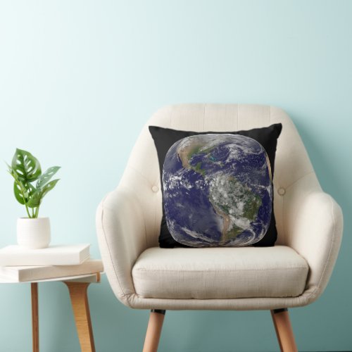 The Americas On Earth Day Throw Pillow