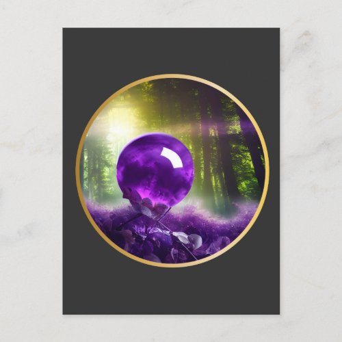 The Amethyst Orb Fantasy Digital Art   Postcard