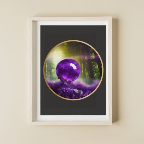 The Amethyst Orb Fantasy Digital Art  Poster