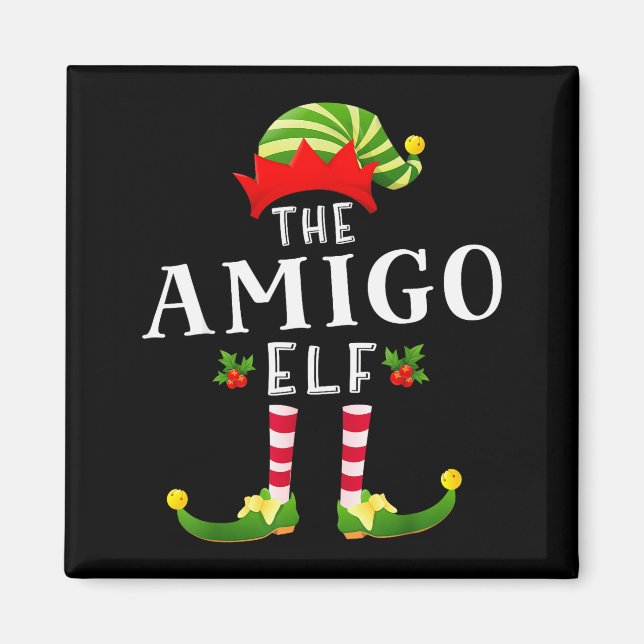 The Amigo Elf Christmas Matching Pajama  Magnet (Front)