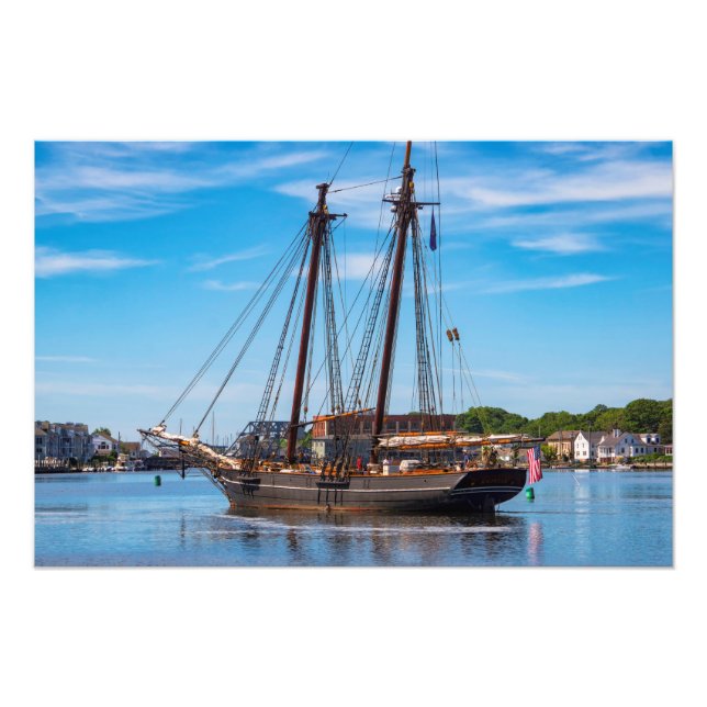The Amistad Departs Mystic Photo Print (Front)