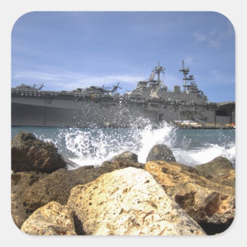 The amphibious assault ship USS Kearsarge Square Sticker