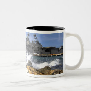 The amphibious assault ship USS Kearsarge Two-Tone Coffee Mug