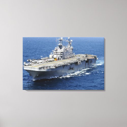 The amphibious assault ship USS Peleliu Canvas Print
