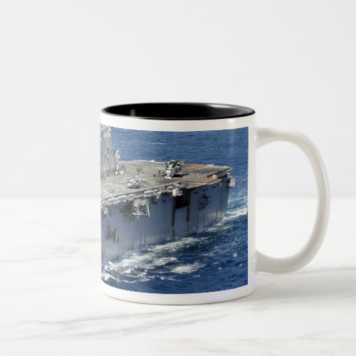 The amphibious assault ship USS Peleliu Two_Tone Coffee Mug