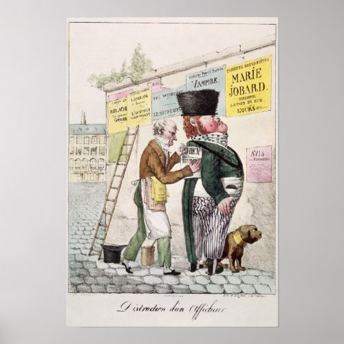 The Amusement of a Bill Sticker 1820 Poster