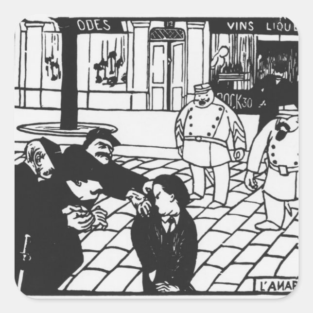 The Anarchist, 1892 Square Sticker (Front)