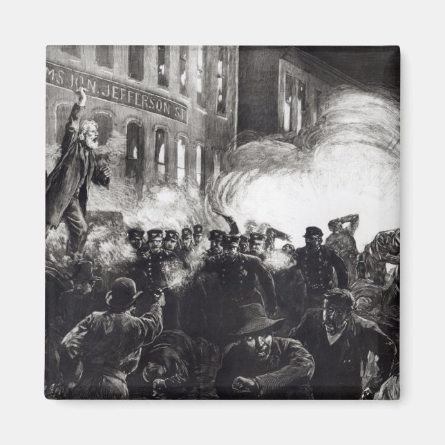 The Anarchist Riot in Chicago Magnet (Front)