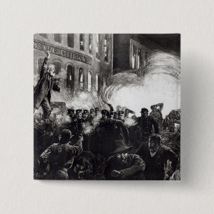 The Anarchist Riot in Chicago Pinback Button