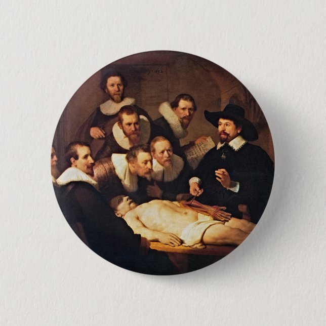The Anatomy Lecture by Rembrandt Button (Front)