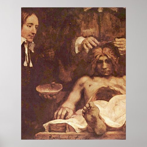 The anatomy lesson by Rembrandt van Rijn Poster
