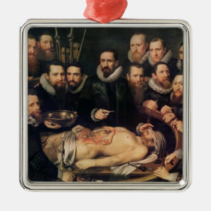 The Anatomy Lesson of Doctor Willem van der Metal Ornament