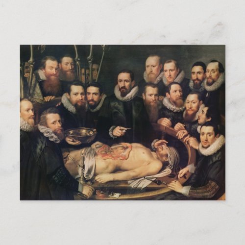 The Anatomy Lesson of Doctor Willem van der Postcard