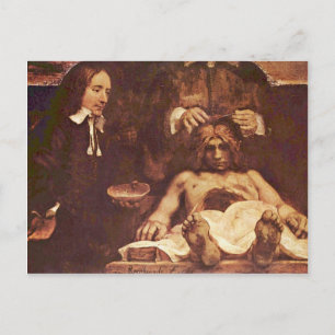 The Anatomy Lesson Of Dr. Joan Deyman. By Rembrand Postcard