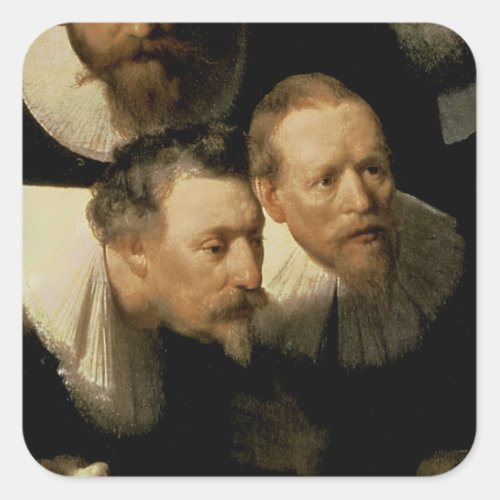 The Anatomy Lesson of Dr Nicolaes Tulp 1632 Square Sticker