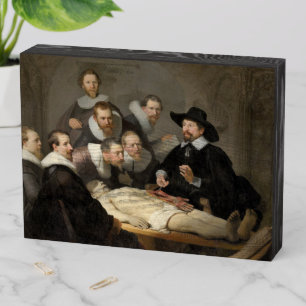 The Anatomy Lesson of Dr. Nicolaes Tulp Wooden Box Sign