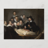 The Anatomy Lesson of Dr. Tulp by Rembrandt Postca