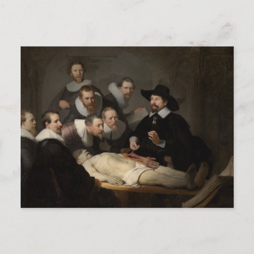 The Anatomy Lesson of Dr Tulp by Rembrandt Postca Postcard