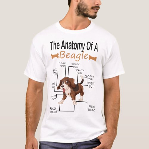 The Anatomy Of A Beagle Dog T_Shirt