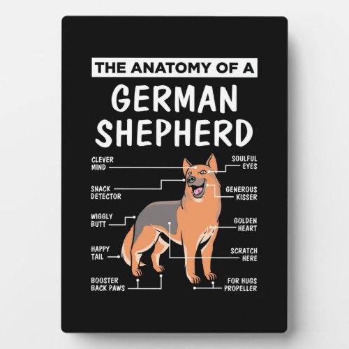 The Anatomy Of A German Shepherd Plaque