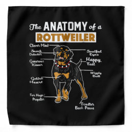 The Anatomy Of A Rottweiler | Cool Dog Lover Bandana