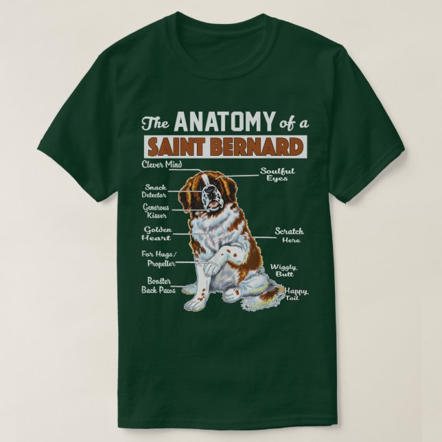 The Anatomy of a Saint BernardFunny shirt  (Design Front)
