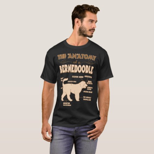 The Anatomy Of Bernedoodle Pet Lovers Gift T_Shirt