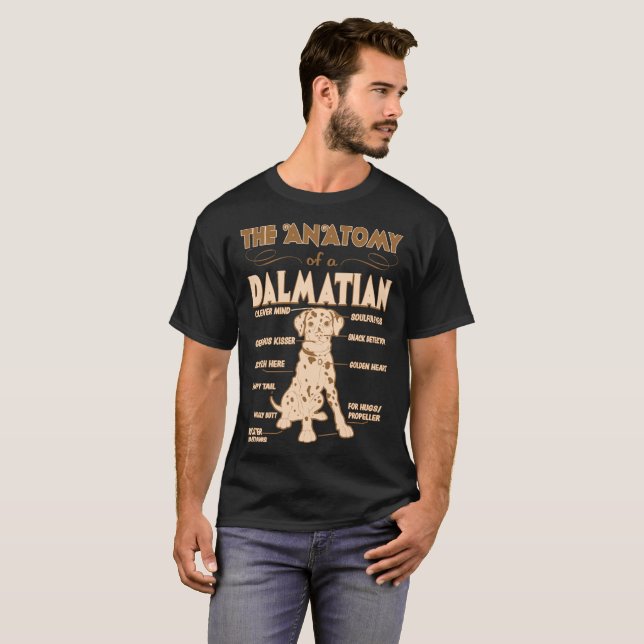 The Anatomy Of Dalmatian Pet Lovers Gift T-Shirt (Front Full)
