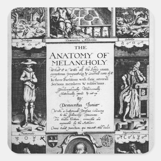 The Anatomy of Melancholy Square Sticker (Front)