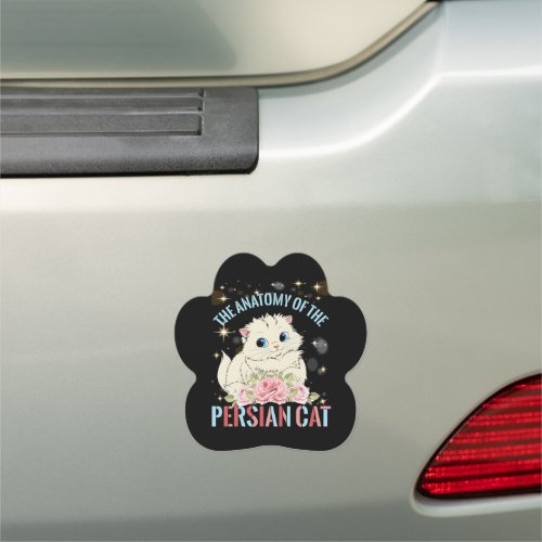 The Anatomy Of The Persian Cat Car Magnet