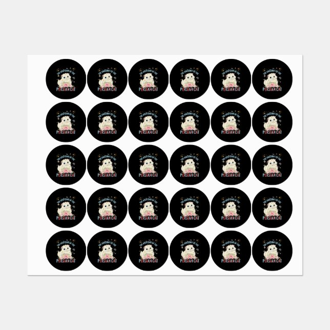 The Anatomy Of The Persian Cat Labels (Sheet)