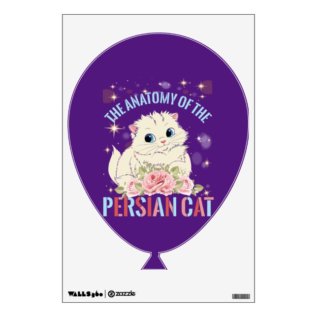 The Anatomy Of The Persian Cat Wall Decal (Front)