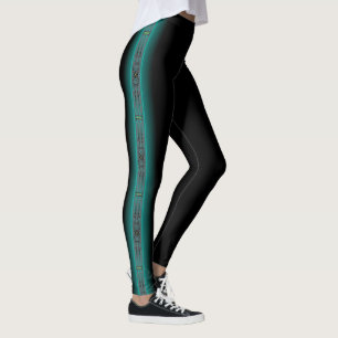 The Ancestors (Dragonfly) Aqua Leggings