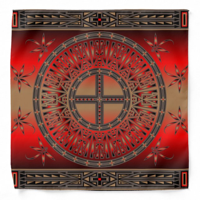 The Ancestors (Dragonfly) Red Bandana (Front)