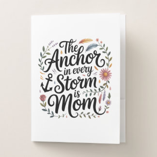 The Anchor In Every Storm Is Mom Pocket Folder