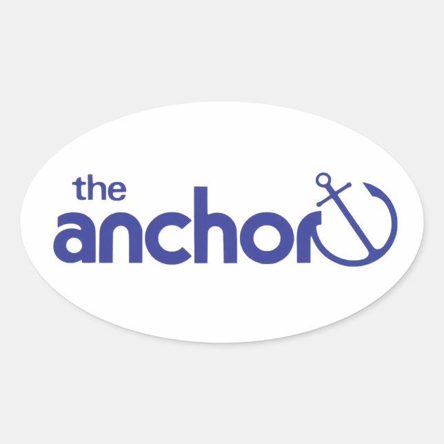The Anchor Logo Oval Sticker (Front)