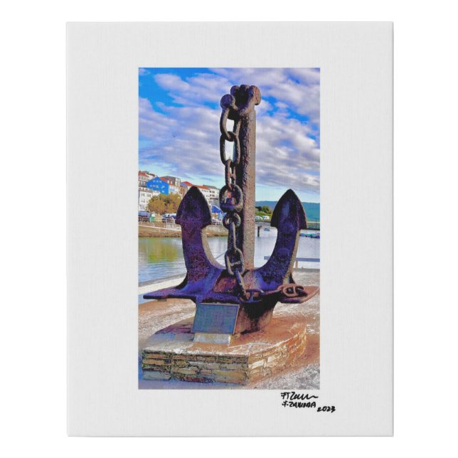 The Anchor of Finisterre Faux Canvas Print (Front)