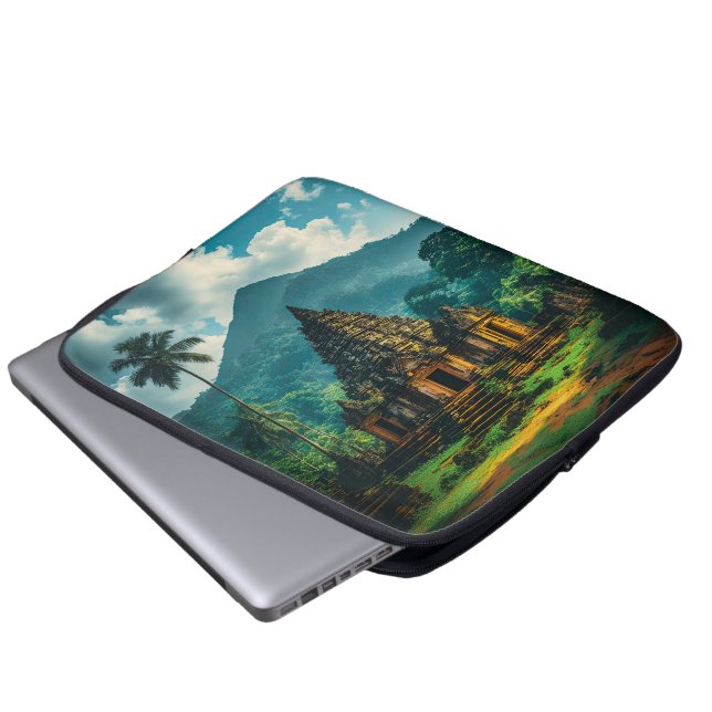 The Ancient Candi of the Hills Laptop Sleeve (Front Bottom)