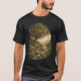 The Ancient Guardian – Vintage Oak Tree Nature  T-Shirt