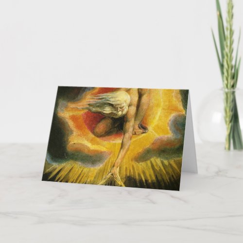 The Ancient Of Days Painting William Blake Card