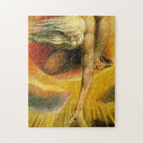 The Ancient Of Days Painting William Blake Jigsaw Puzzle